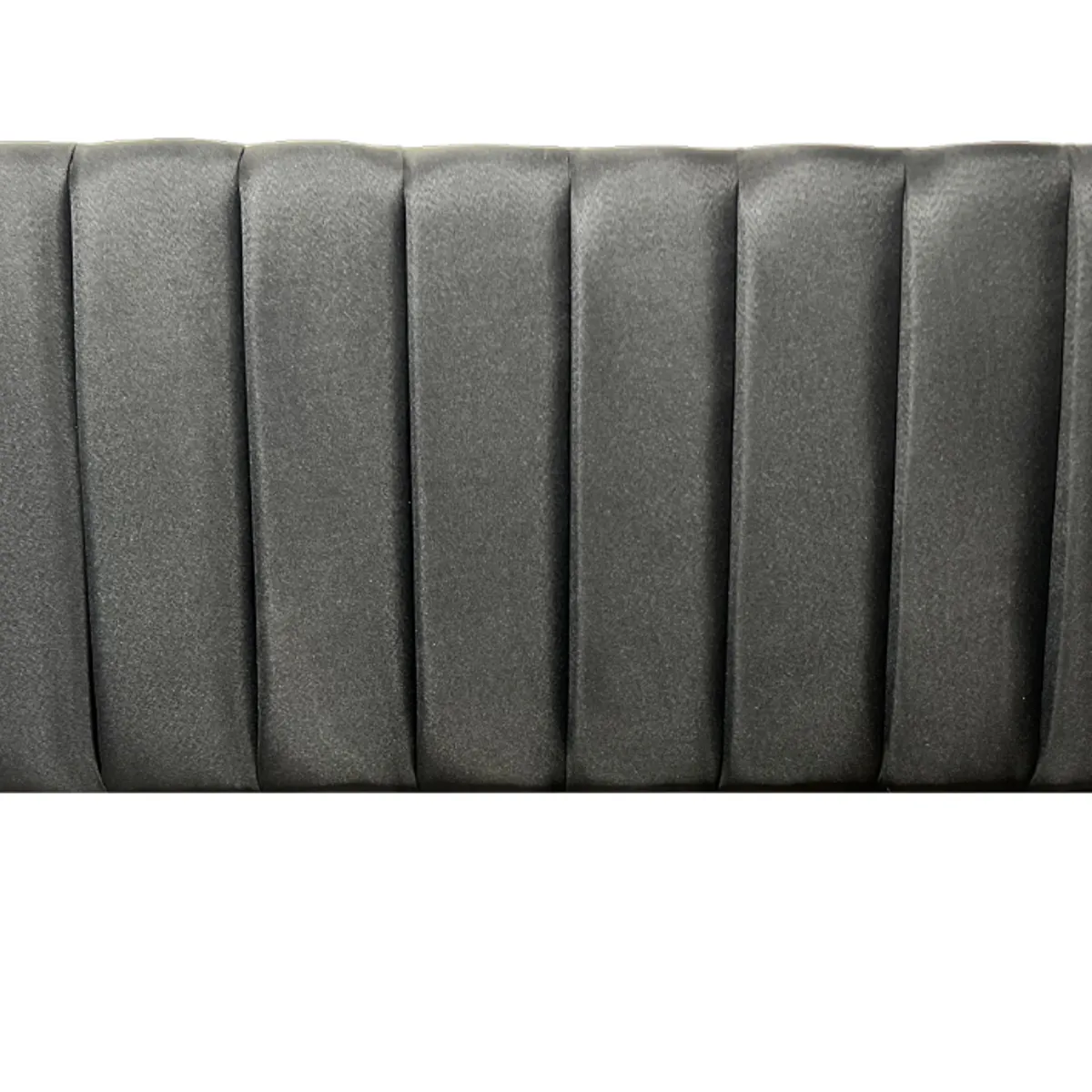 DULCES SUEÑOS - Respaldo Moderno 2 Plaza Modular Lineal GRIS OSCURO EN LINO