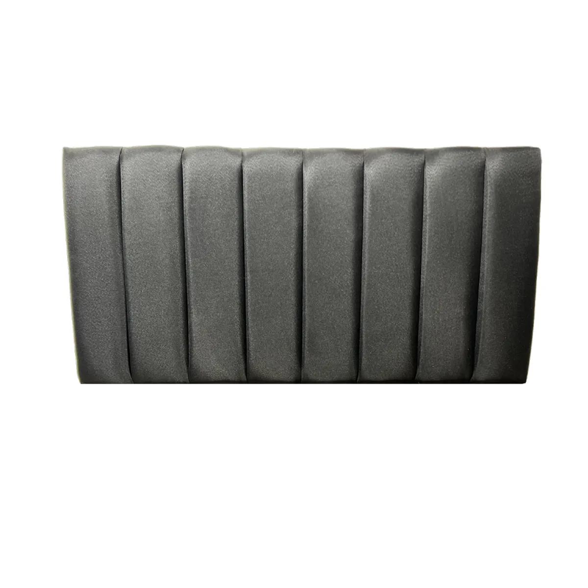 DULCES SUEÑOS - Respaldo Moderno 2 Plaza Modular Lineal GRIS OSCURO EN LINO