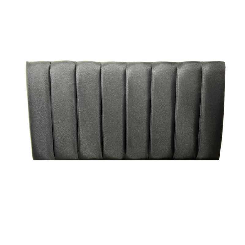 DULCES SUEÑOS - Respaldo Moderno 2 Plaza Modular Lineal GRIS OSCURO EN LINO