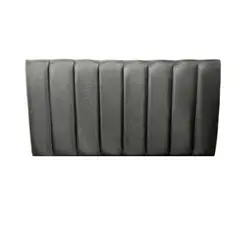 DULCES SUEÑOS - Respaldo Moderno 2 Plaza Modular Lineal GRIS OSCURO EN LINO