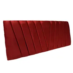DULCES SUEÑOS - Respaldo Moderno 2 Plaza Modular Lineal V BURDEO EN FELPA