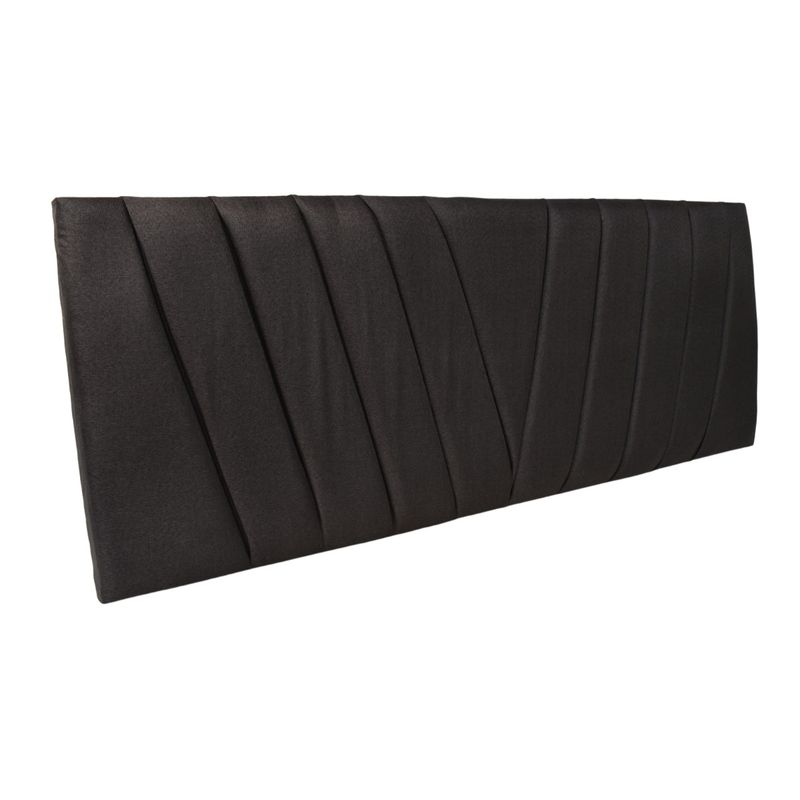 DULCES SUEÑOS - Respaldo Moderno 2 Plaza Modular Lineal V NEGRO LINO