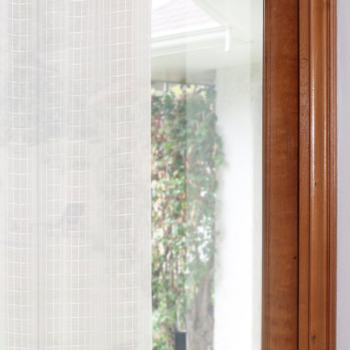 MASEL - Set 2 Velo gasa cuadros 1.40 x 2.25 Blanco