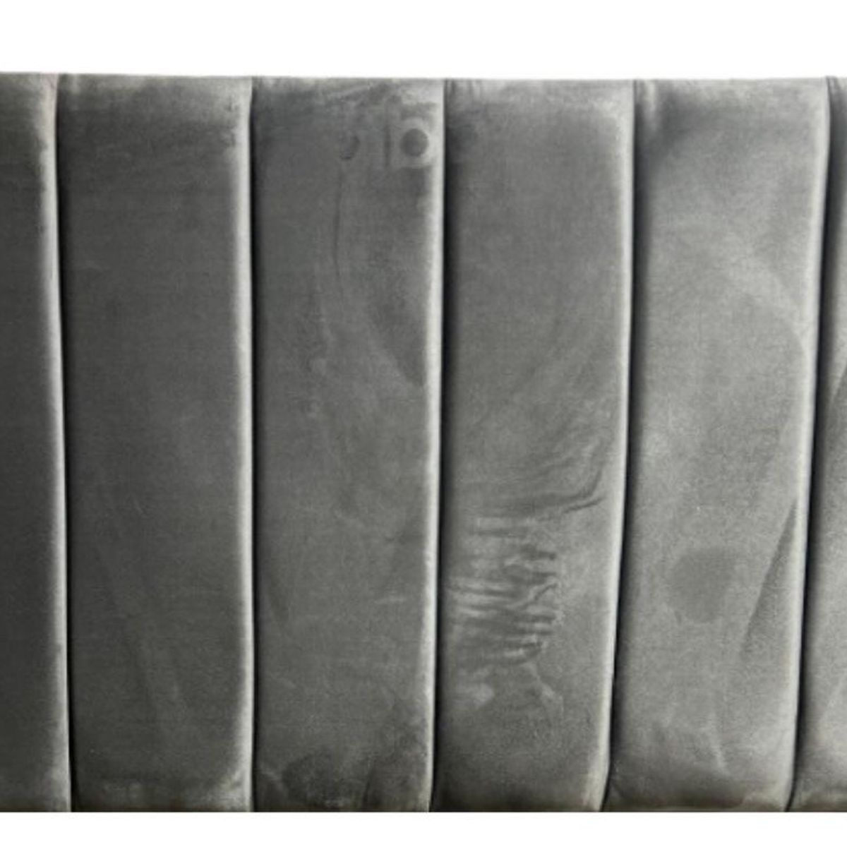 DULCES SUEÑOS - Respaldo Moderno 2 Plaza Modular Lineal GRIS OSCURO FELPA