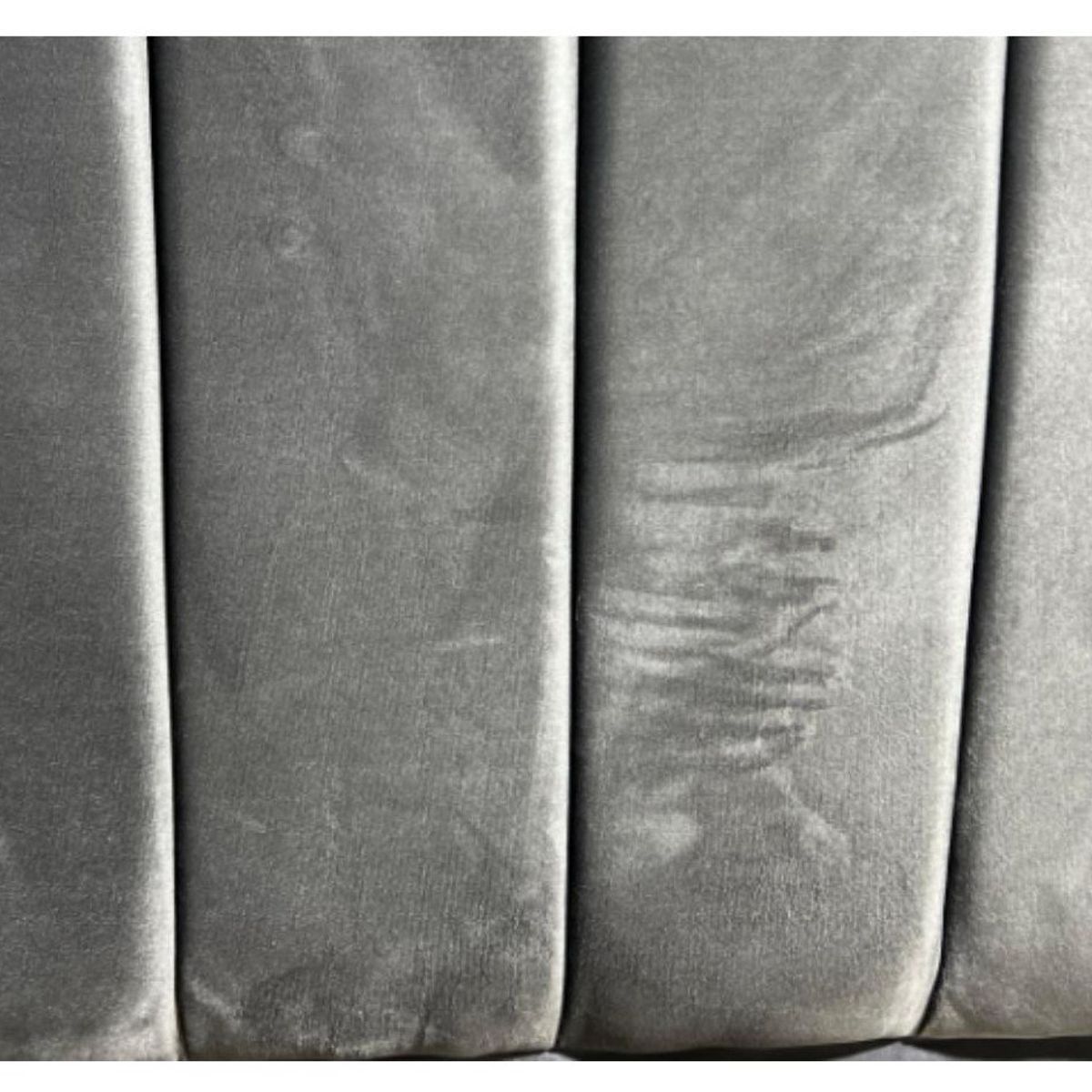 DULCES SUEÑOS - Respaldo Moderno 2 Plaza Modular Lineal GRIS OSCURO FELPA