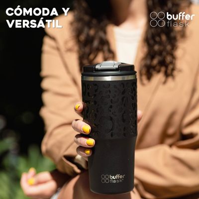 Imagen 2 del producto Mug Vaso Termo Agua Cafe 700ml AceroInox +Tapas - Negro