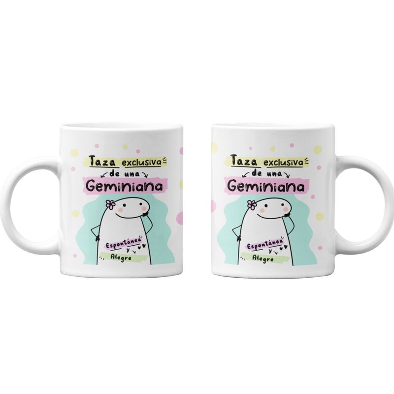 SM - Tazones Tazas blancas Geminis Regalo para Geminiana Zodiaco - Blanco