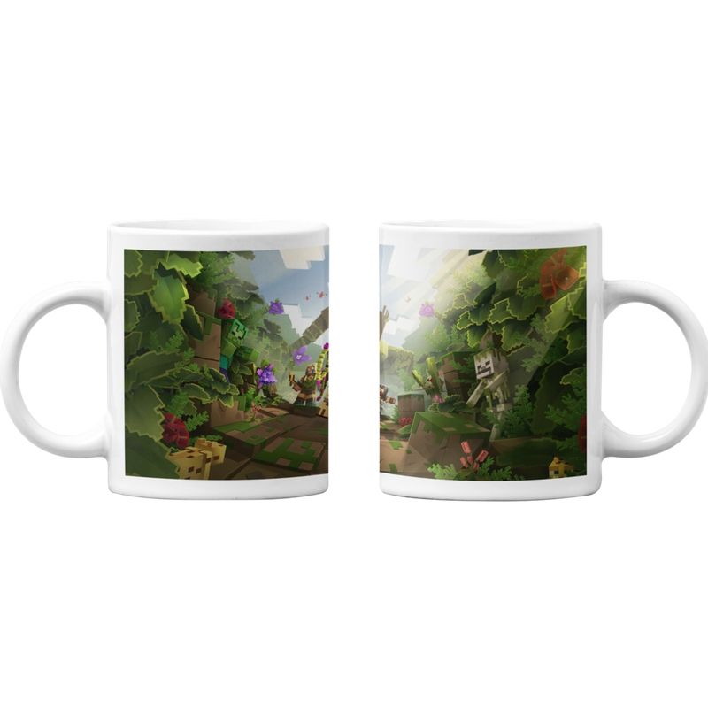 SM - Tazones Tazas blancas Minecraft Videojuego Selva Grupo SM