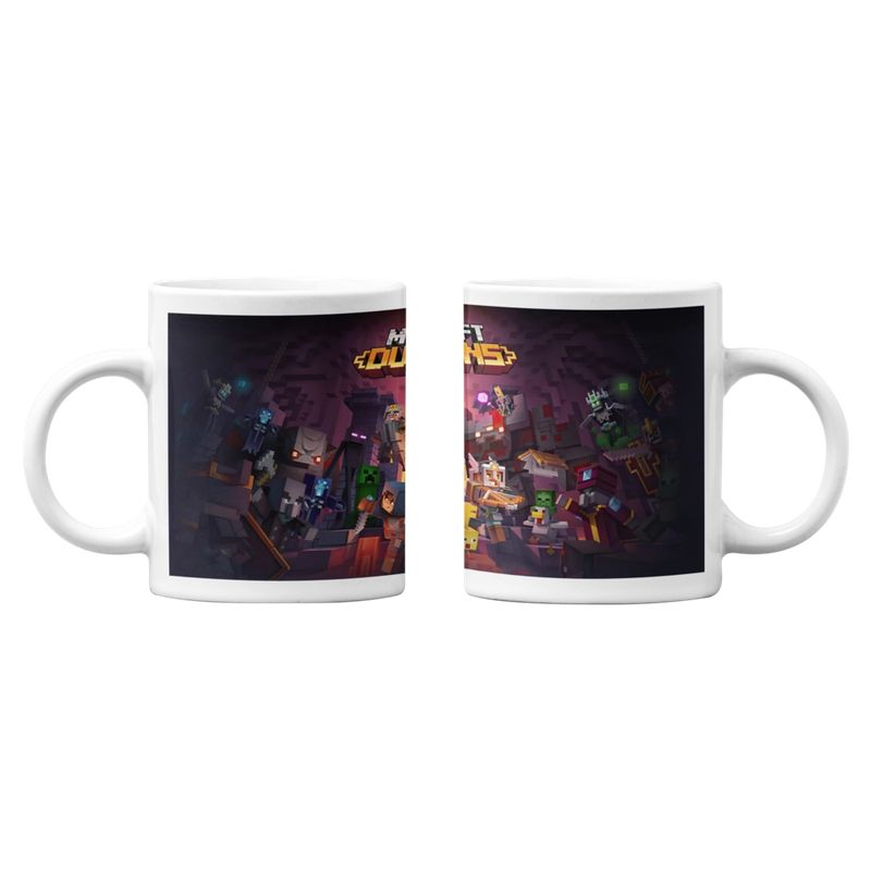 SM - Tazones Tazas blancas Minecraft Videojuego Infierno Dungeons SM
