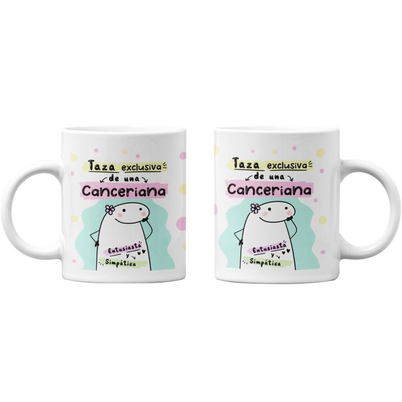 SM - Tazones Tazas blancas Cancer Regalo para Canceriana Zodiaco SM