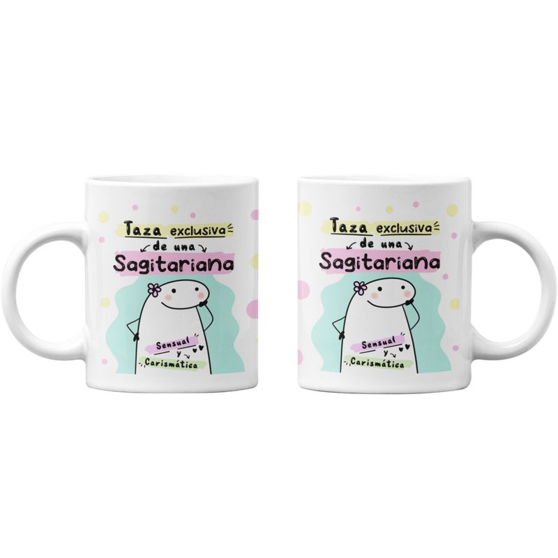 SM - Tazones Tazas blancas Sagitario Regalo para Sagitariana Zodi - Blanco