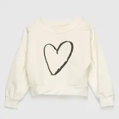COYOTE KIDS - Polerón ivory corazón adulto algodón peruano - Beige