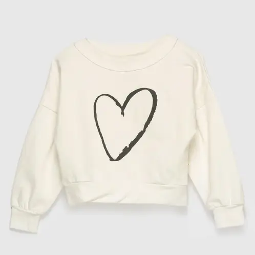 COYOTE KIDS - Polerón ivory corazón adulto algodón peruano - Beige