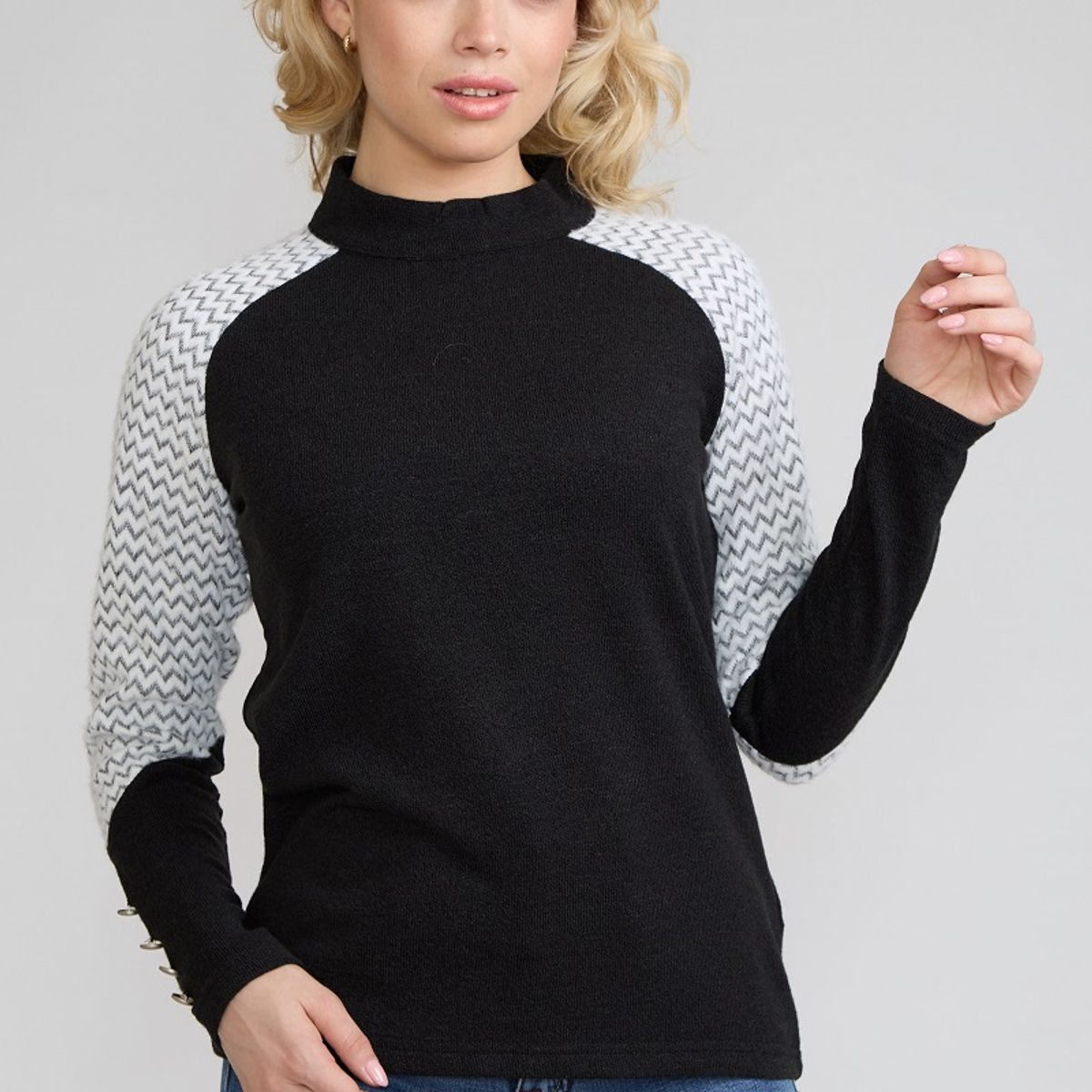 TENTATION - Sweater Manga Angora Black Tentation