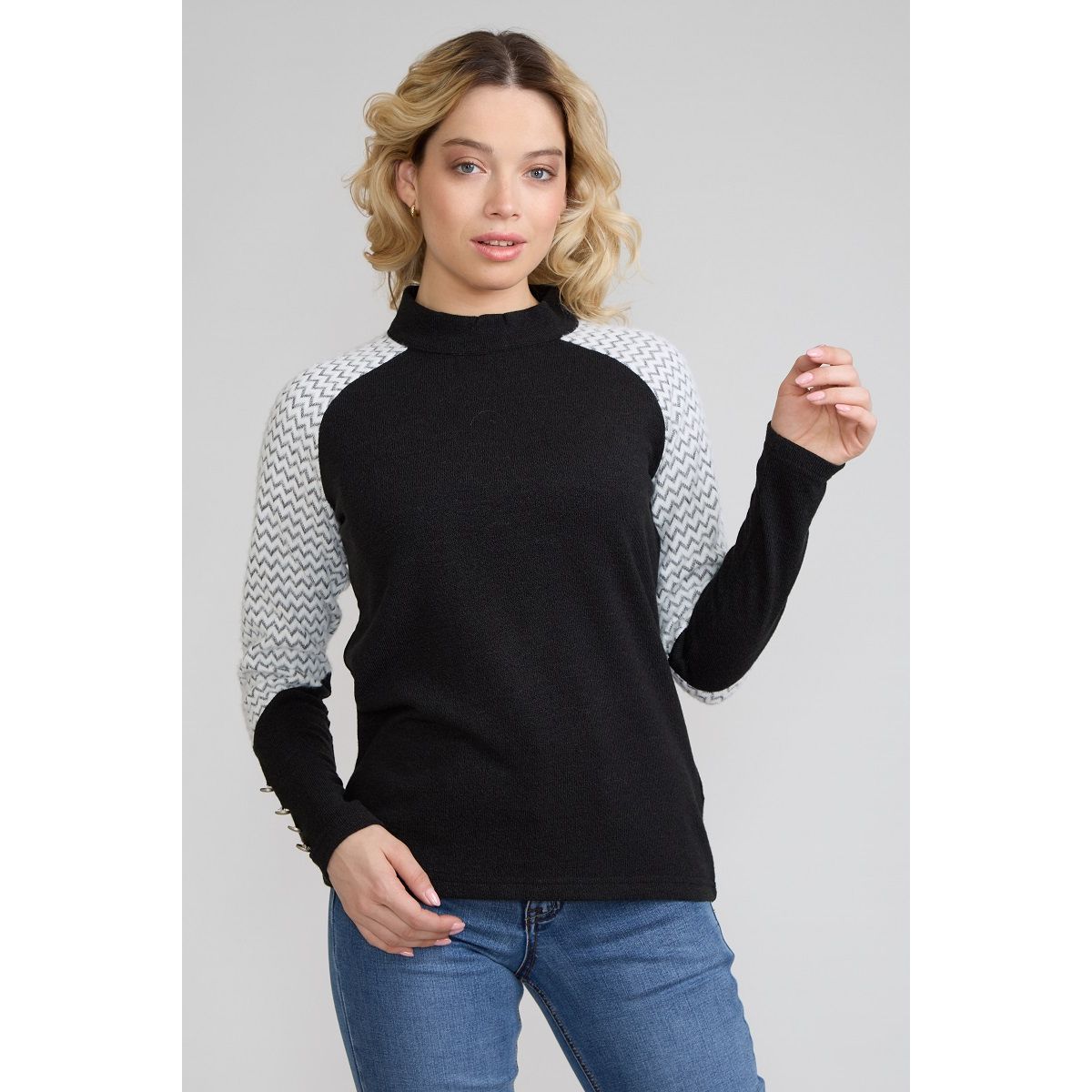 TENTATION - Sweater Manga Angora Black Tentation