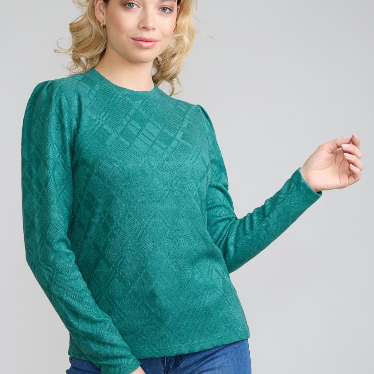 TENTATION - Sweater Jacquard Verde Tentation