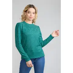 TENTATION - Sweater Jacquard Verde
