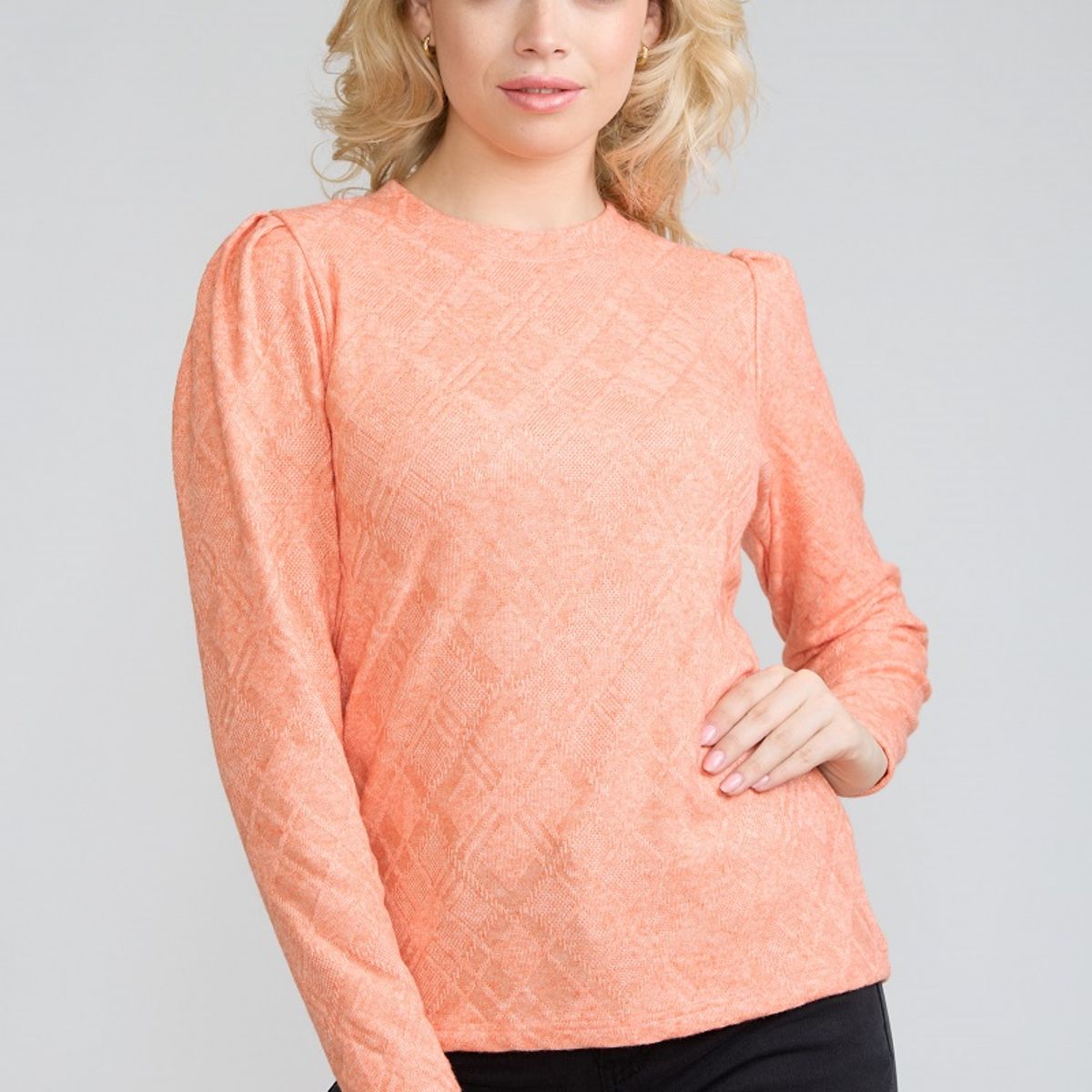 TENTATION - Sweater Jacquard Salmon Tentation