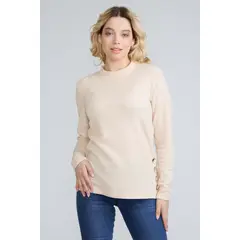 TENTATION - Polera Ojetillos Crudo