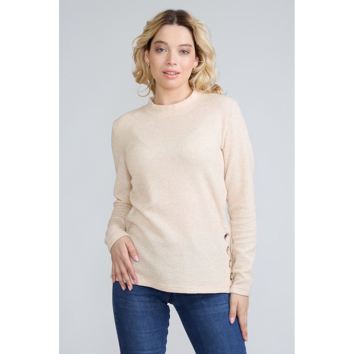 TENTATION - Polera Ojetillos Crudo Tentation