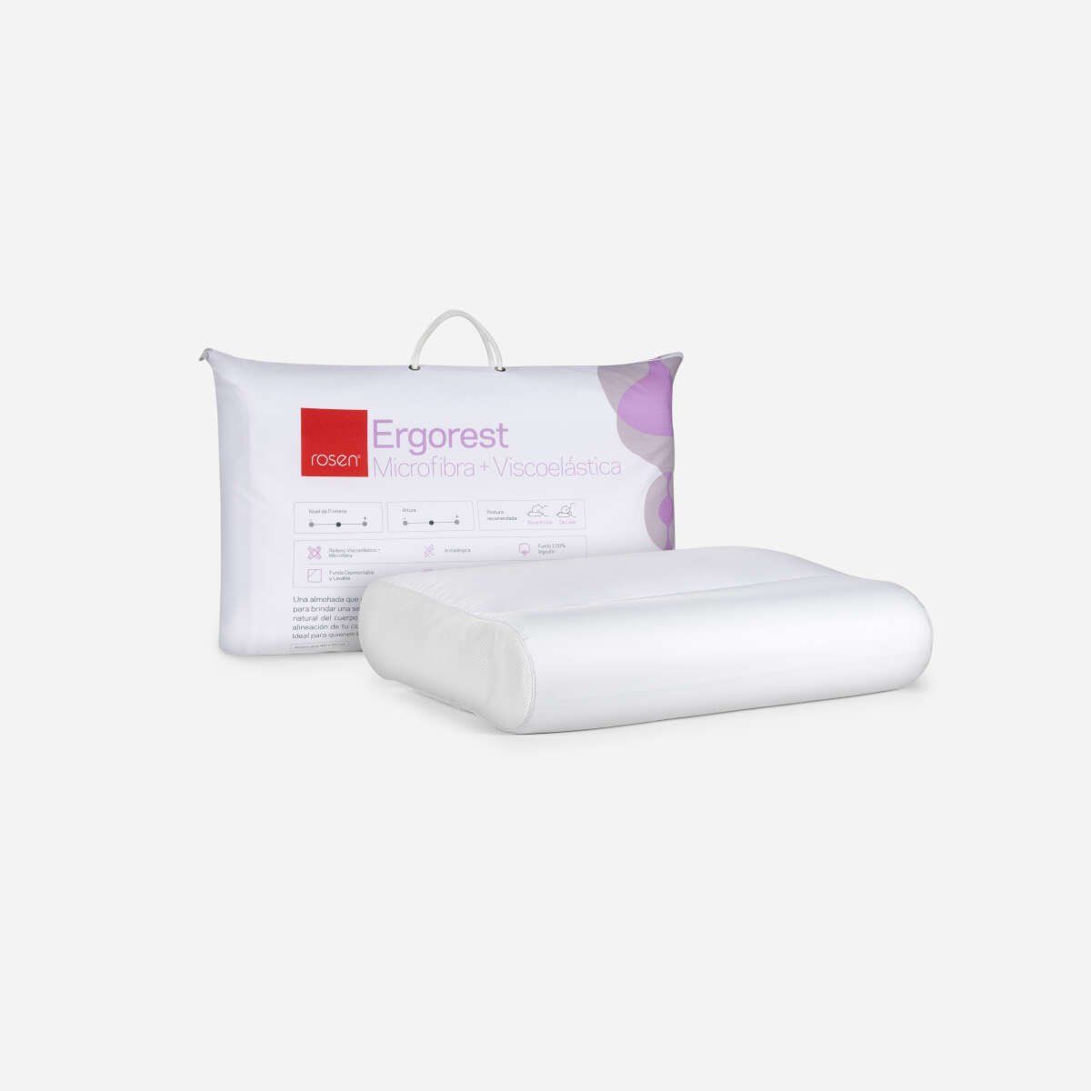 ROSEN - Almohada Rosen Viscoelástica-Microfibra Ergorest Americana