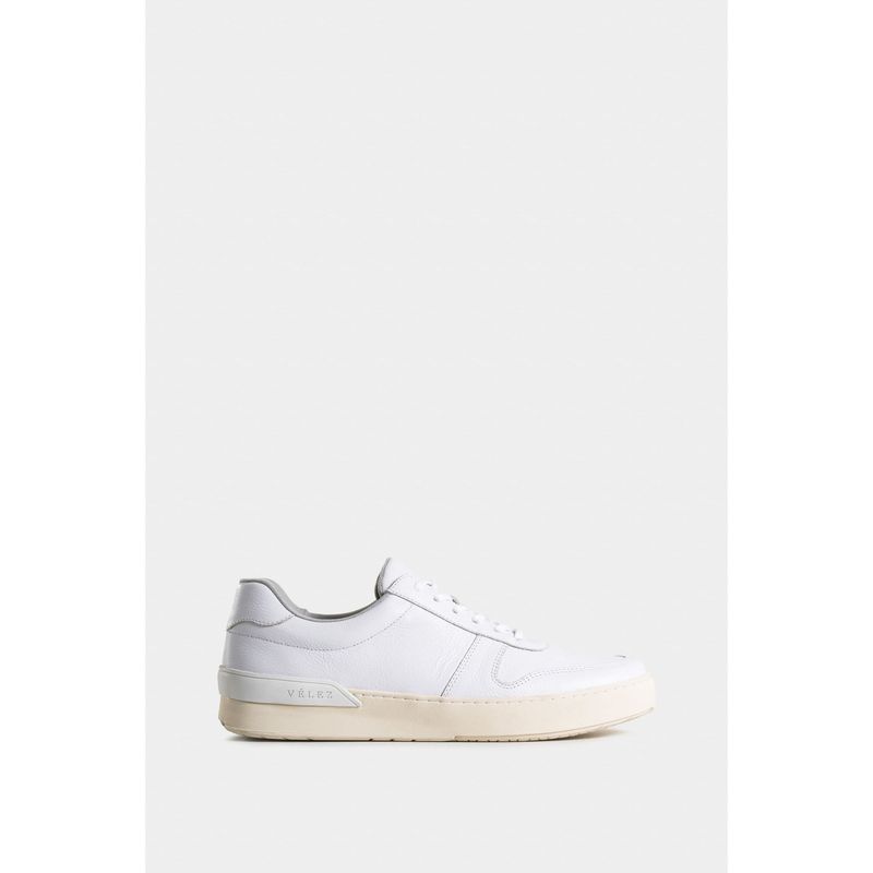 VELEZ - Vélez Tenis Whited 2 De Cuero Hombre Cordón Encerado Blanco