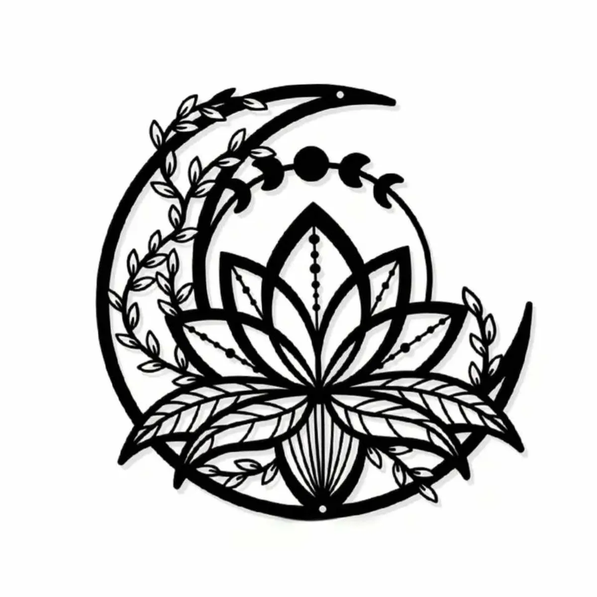 GENERICO - Mándala Flor de Loto Cuadro Decoración De Pared 40 Cm