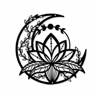 Mándala Flor de Loto Cuadro Decoración De Pared 40 Cm