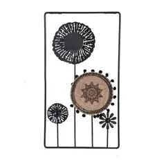 NEWTREE - Adorno de Pared Cuadro Decorativo Diseño Bohemio Negro 25x45cm