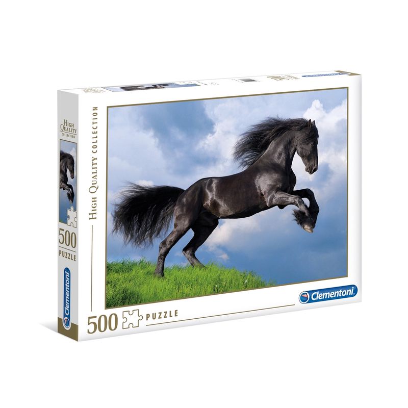 CLEMENTONI - Puzzle 500 piezas Caballo Negro Fresia