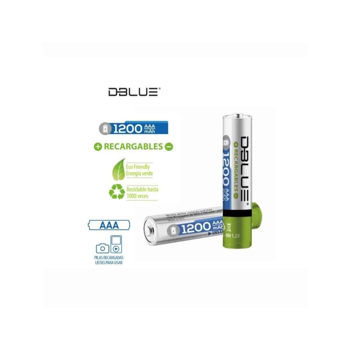 DBLUE - Pack 5 Pilas Recargables Aaa Dblue 1200mha