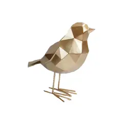 ANTICO HOME - Figura Pájaro Resina Dorado Chucao