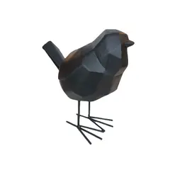 ANTICO HOME - Figura Pájaro Resina Negro Chucao