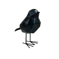 ANTICO HOME - Figura Pájaro Negro Resina Mirlo