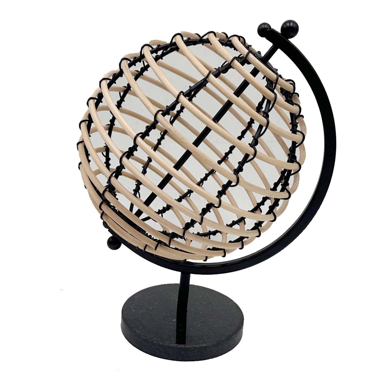 ANTICO HOME - Globo Terráqueo Giratorio En Metal Y Madera Cordoba Antico Home