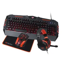 MEETION - Pack gamer Teclado Mouse Audifonos y pad Meetión computación