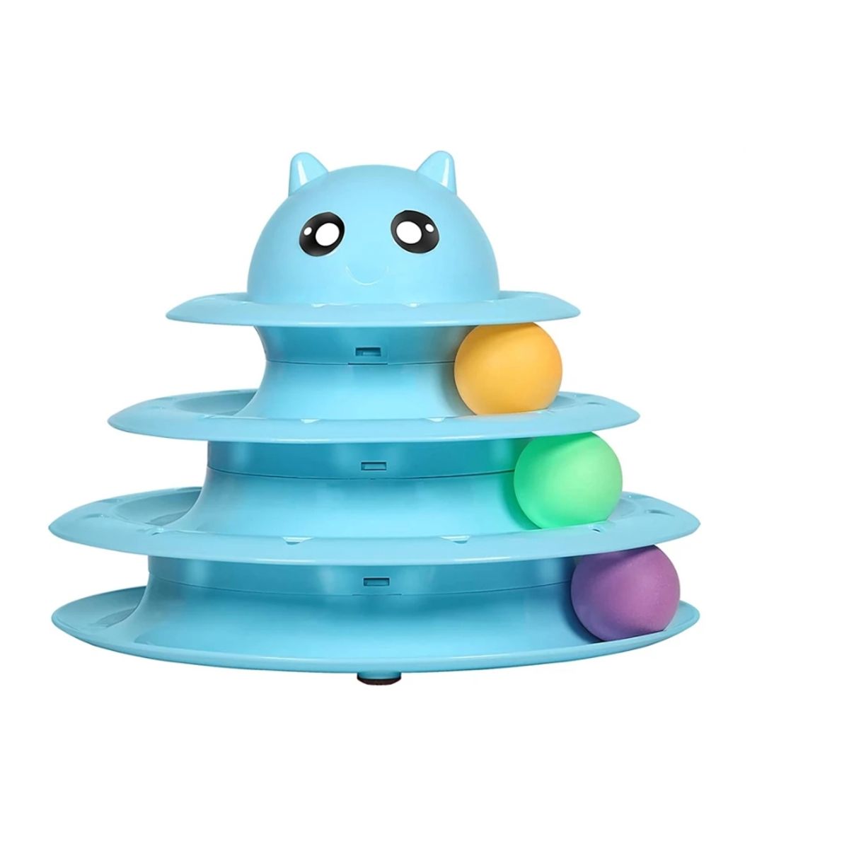 GENERICO - Juguete Interactivo Giratorio para Mascota Gato Azul