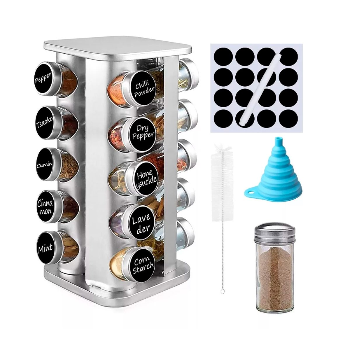 GENERICO - Especiero Giratorio De Acero Inoxidable