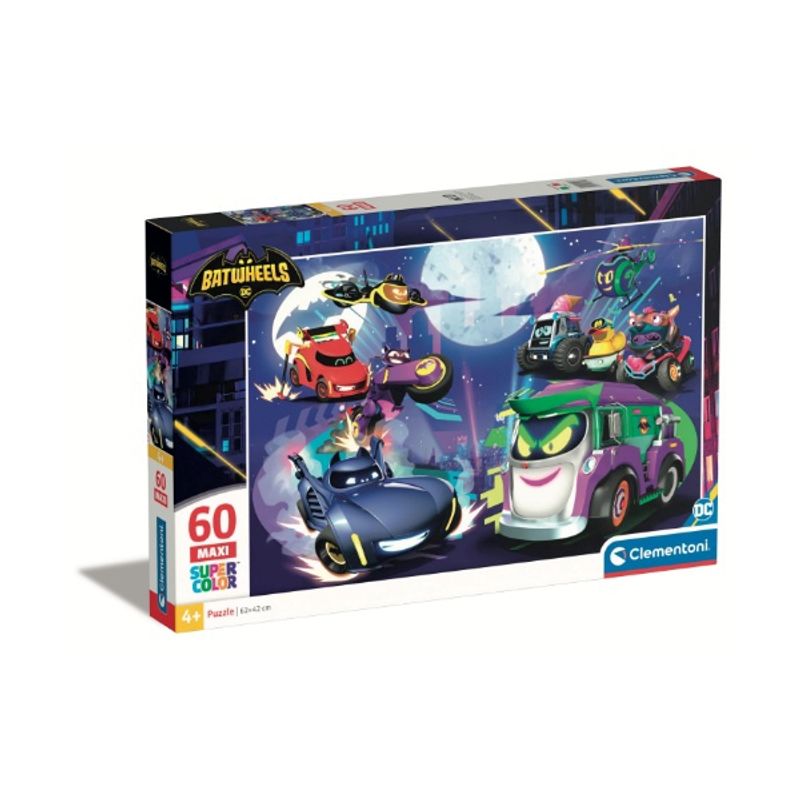 CLEMENTONI - Puzzle 60 Batwheels Maxi