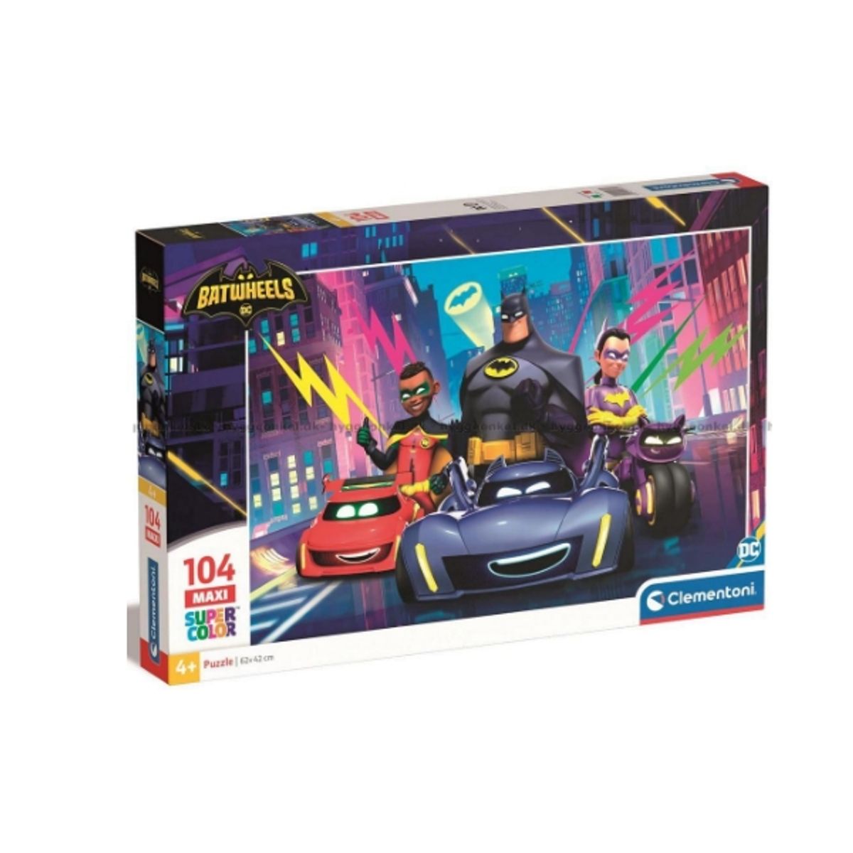 CLEMENTONI - Puzzle 104 Piezas Batwheels Maxi
