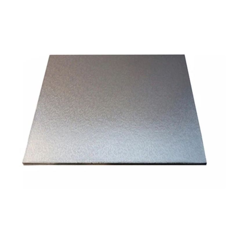 GENERICO - Base Cuadrada Gruesa Plata 40cm 5mm
