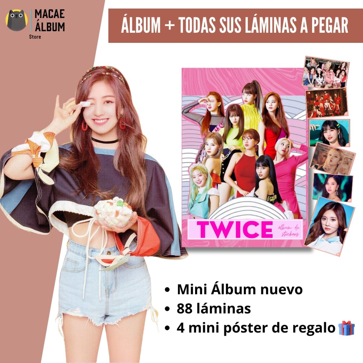 GENERICO - Mini Álbum Twice + Todas Sus Láminas A Pegar