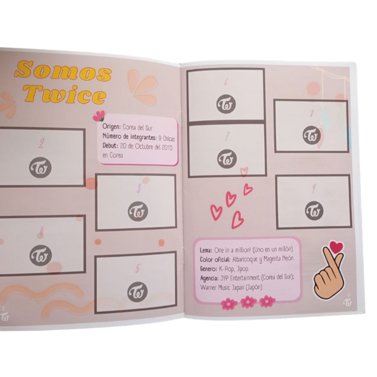 GENERICO - Mini Álbum Twice + Todas Sus Láminas A Pegar