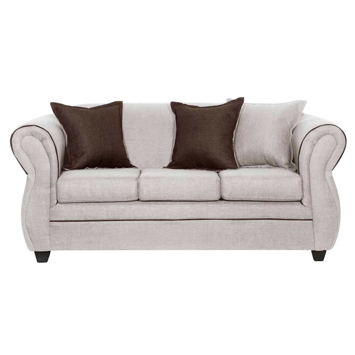 BLACK FACTORY - Sofa 3 Cuerpos Emili Crudo