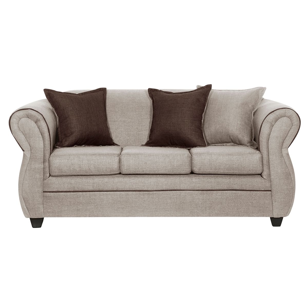 BLACK FACTORY - Sofa 3 Cuerpos Emili Beige
