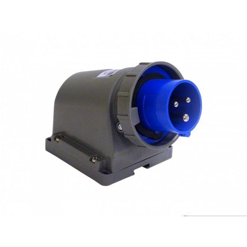 GENERICO - MACHO INDUSTRIAL SOBREPUESTO 220V 16A 2P+T IP67 LIBRE HALOGENOS Bemis