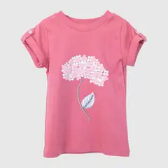 COYOTE KIDS - Polera palo rosa flor adulto algodón peruano - Rosa