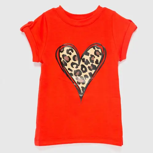 COYOTE KIDS - Polera roja corazón print adulto algodón peruano - Rojo