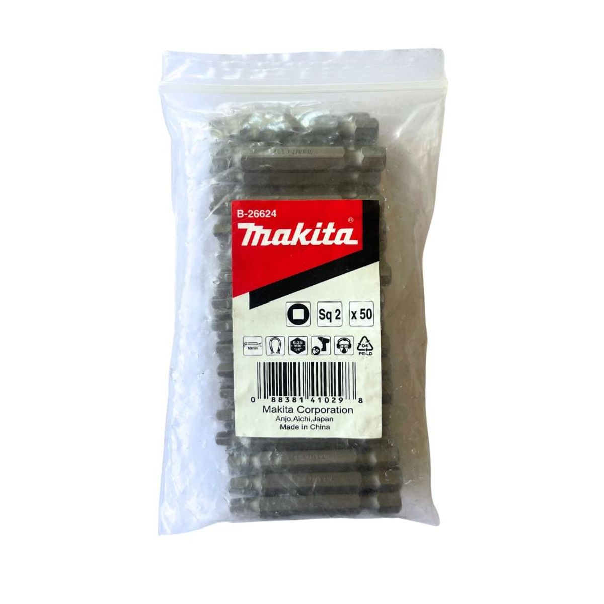 MAKITA - Set Puntas Atornillar SQ 2 50 Piezas Makita B-26624