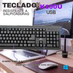 ULTRA - Teclado Usb K100u Negro